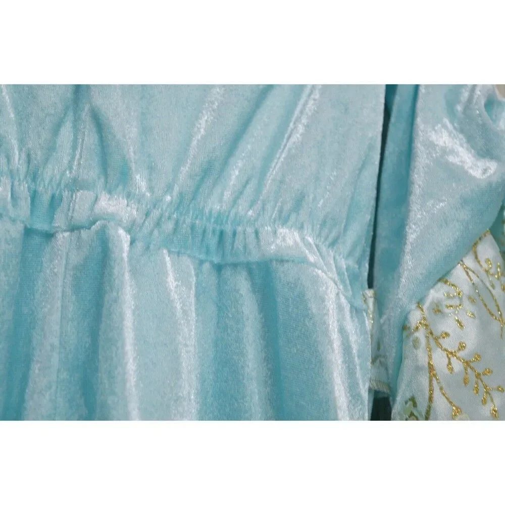 Disney Princess Aurora Maleficent Halloween Costume Size S (4-6x) Blue Dress Up